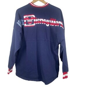 Disney Parks Spirit Jersey Walt Disney World Americana Mickey Navy Blue Medium